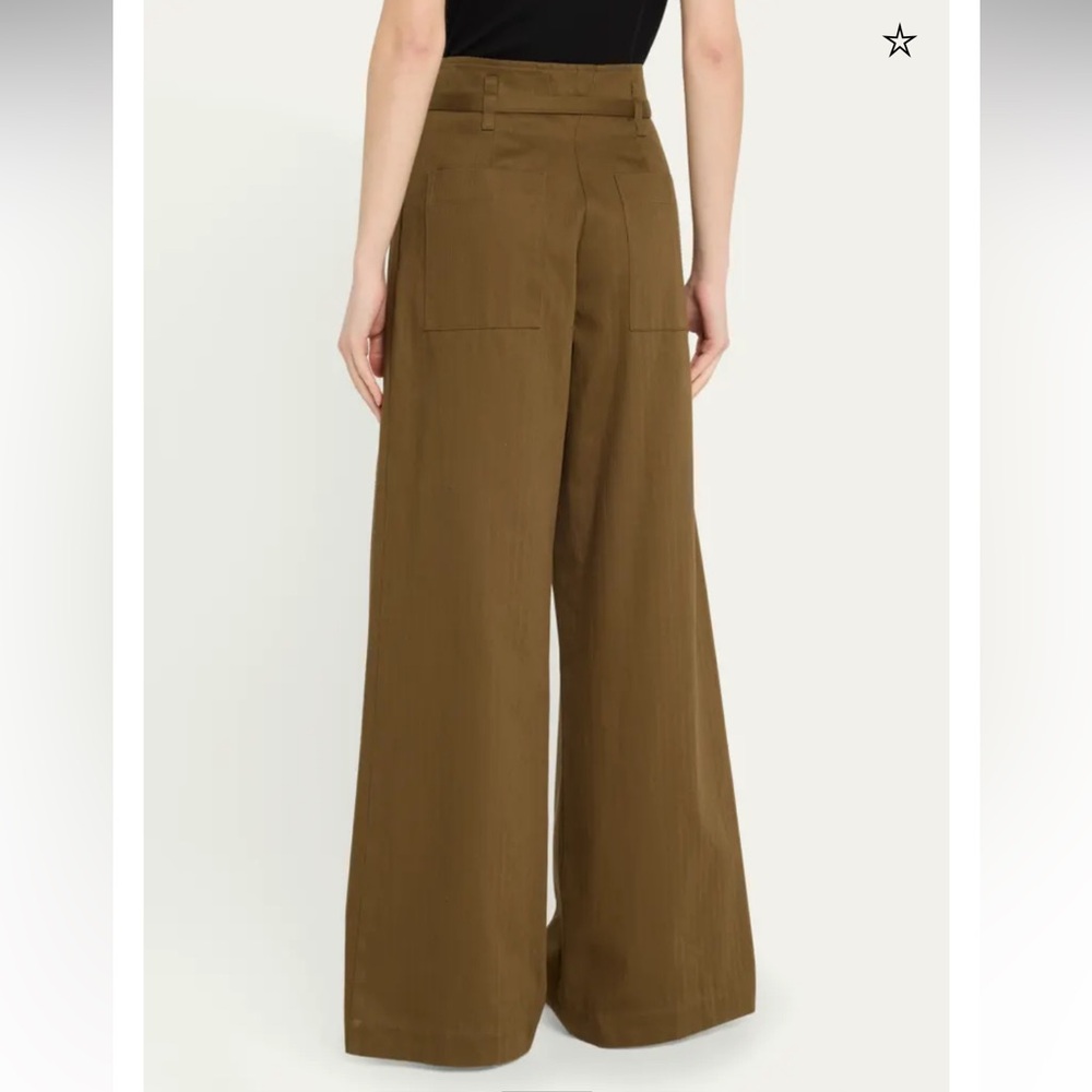 Proenza Schouler green wide leg trousers, Sample size 4 - Picture 6 of 7